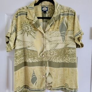 Womens Tommy Bahama button up shirt Large